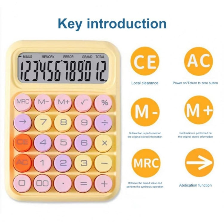 12-Bit Dopamine Flex Keyboard Calculator Candy Color Office Student Calculator(Sky Blue) - Calculator by buy2fix | Online Shopping UK | buy2fix