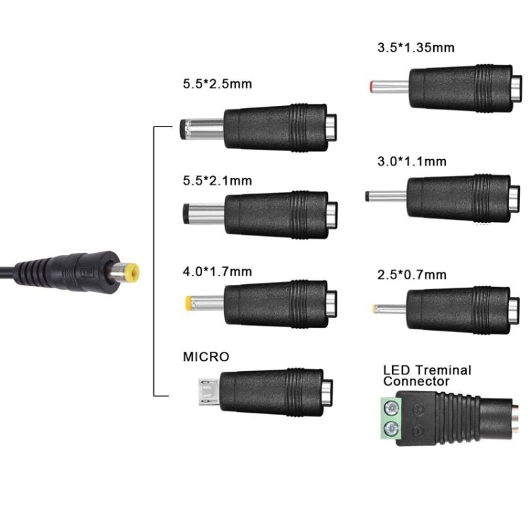 30W USB Interface Adjustable Power Adapter With Power Monitoring LED Light, Specification: US Plug - Power Supplies by buy2fix | Online Shopping UK | buy2fix