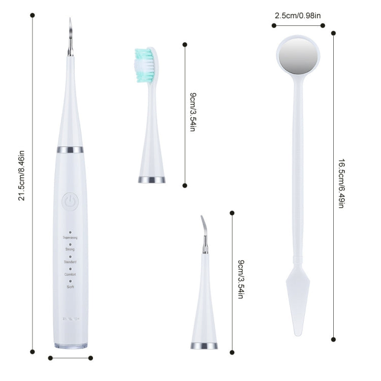 6 In 1 Electric Dental Scaler Calculus Removal Teeth Cleaning Set, Color: Green Basic - Oral Irrigators by buy2fix | Online Shopping UK | buy2fix