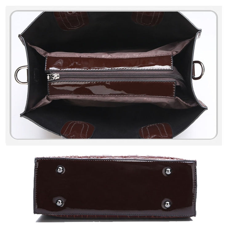 3-in-1 Women Handbag Simple Versatile Crocodile Pattern Large Shoulder Bag(Red) - Handbags by buy2fix | Online Shopping UK | buy2fix
