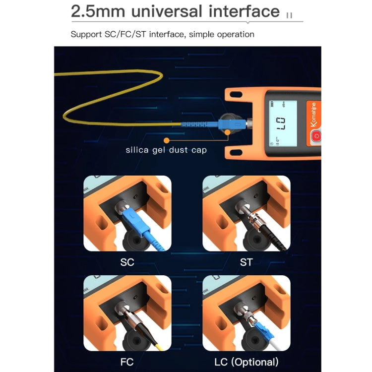 Komshine Mini Handheld Optical Power Meter Fiber Loss Measurement, Specification: KPM-25M-C/-50DBM to +26DBM - Fiber Optic Test Pen by Komshine | Online Shopping UK | buy2fix