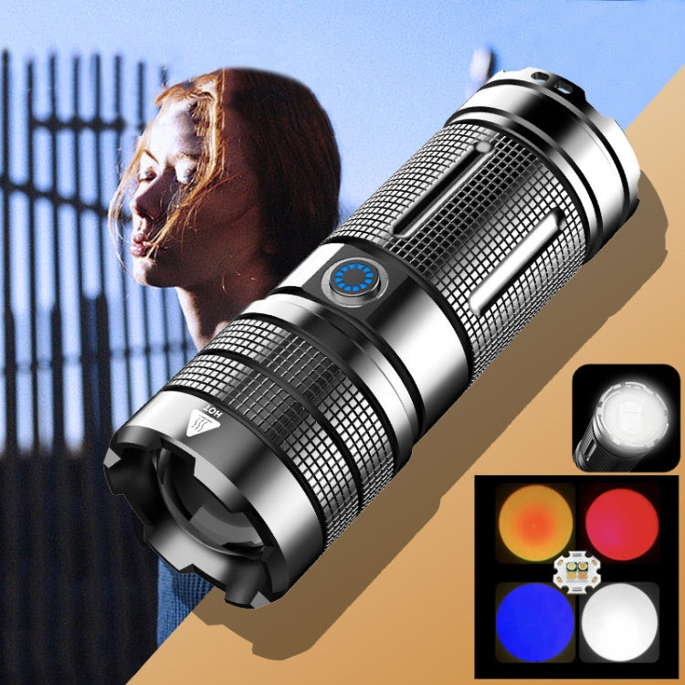 X3 Photography Atmosphere Fill-in Flashlight RGB Zoom Four-color Lighting Lamp(White Red Blue Yellow) - LED Flashlight by buy2fix | Online Shopping UK | buy2fix