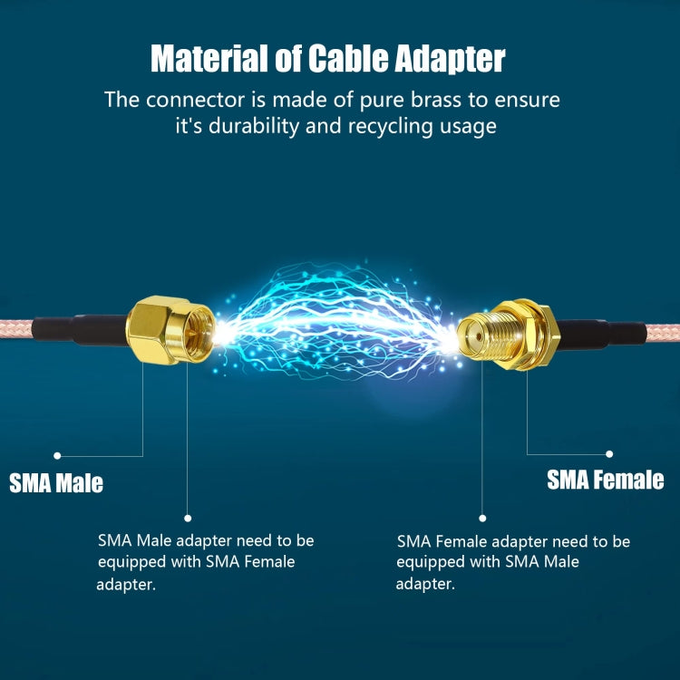 RP-SMA Female To 2 CRC9 R WiFi Antenna Extension Cable RG316 Extension Adapter Cable(15cm) - Connectors by buy2fix | Online Shopping UK | buy2fix