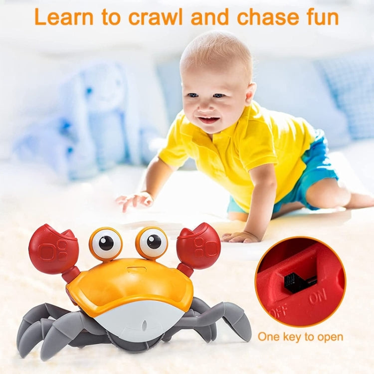 Escape Crab Automatic Obstacle Avoidance Light Music Electric Induction Crawling Toy(Orange Battery Model) - Music Toys by buy2fix | Online Shopping UK | buy2fix