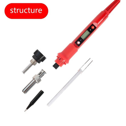 10pcs/ Set 80W Internal Heating Welding Digital Display Soldering Iron Temperature Adjustment Set, Model: Black EU Plug - Electric Soldering Iron by buy2fix | Online Shopping UK | buy2fix