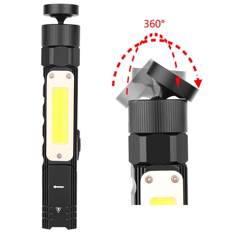 XPG+COB Red White Light USB Rechargeable Folding Strong Light Flashlight, Style: 3189B Small With Headlight Belt - Headlamp by buy2fix | Online Shopping UK | buy2fix