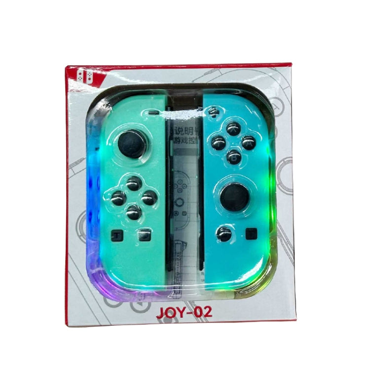 JOY-02 Gaming Left And Right Handle With RGB Lights Body Feel Bluetooth Gamepad For Switch / Switch OLED / Switch Pro / Switch Lite / Switch Joycon(White) - Gamepads by buy2fix | Online Shopping UK | buy2fix