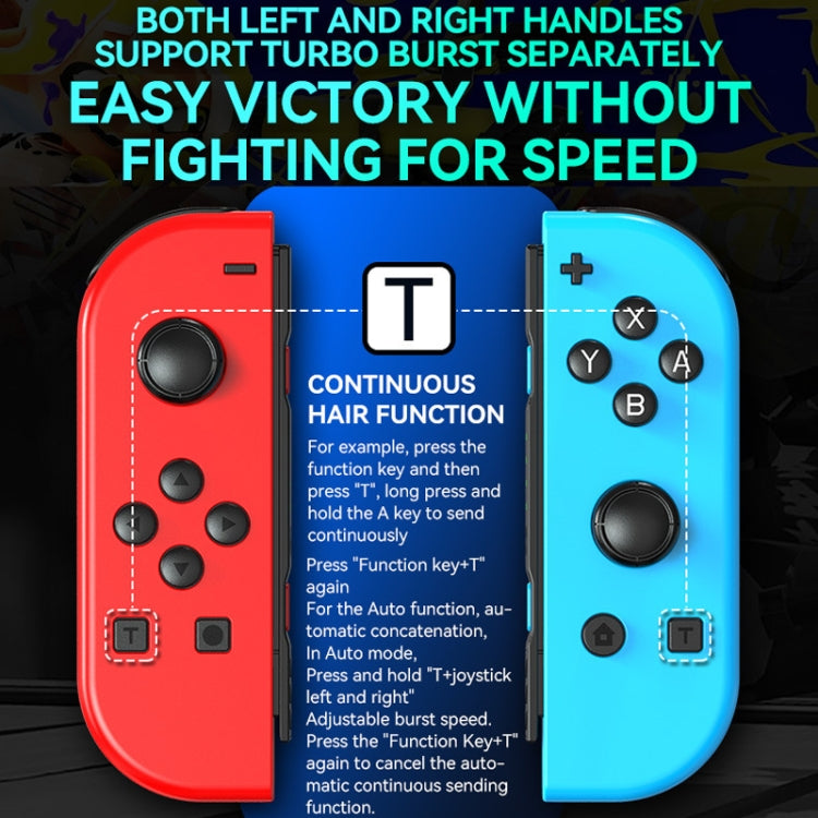JOY-02 Gaming Left And Right Handle With RGB Lights Body Feel Bluetooth Gamepad For Switch / Switch OLED / Switch Pro / Switch Lite / Switch Joycon(Green Blue) - Gamepads by buy2fix | Online Shopping UK | buy2fix