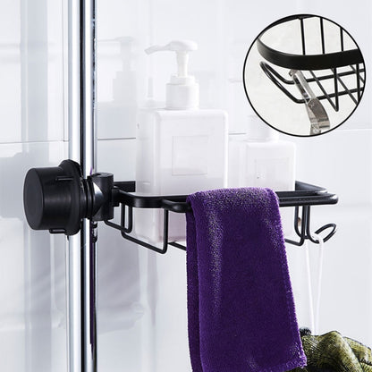 Kitchen Faucet Shelf No-Punch Sink Rag Drainage Basket Sponge Drainage Storage Rack, Style: B Black - Shelf by buy2fix | Online Shopping UK | buy2fix