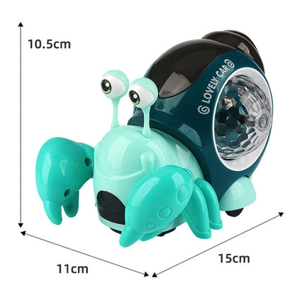 Crawling Hermit Crab Educational Electrical Toys Universal Music Light Projection Cartoon Children Toys(Orange) - Electronic Pets by buy2fix | Online Shopping UK | buy2fix