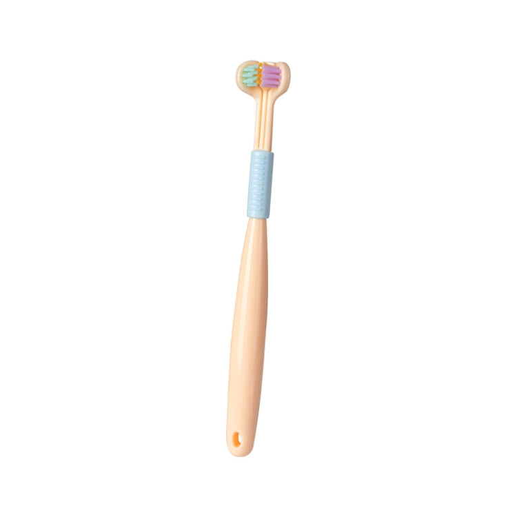 YALINA Three Sided Toothbrush Soft Hair 360 Degree V Shaped Toothbrush A22 Kids Yellow - Toothbrushes by YALINA | Online Shopping UK | buy2fix