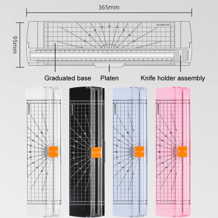 HUANMEI For A3 A4 A5 Paper Cutter With Pull-out Ruler DIY Small Portable Photo Die Cutting Machine(Pink) - Paper Trimmer by HUANMEI | Online Shopping UK | buy2fix