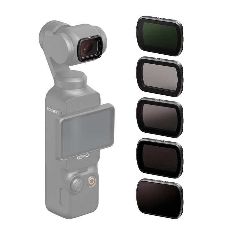 For DJI Osmo Pocket 3 aMagisn HD Double Sided Coated Filters Sports Camera Protective Goggles, Style: ND16+ND64+ND256+ND1000 - Lens Accessories by aMagisn | Online Shopping UK | buy2fix