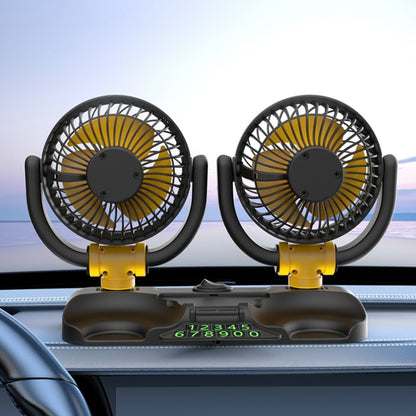 SUITU Car Foldable Cooling Fan Automobile Summer Temperature Reduction Fan, Model: Dual 12V Cigarette Lighter Energized - Heating & Fans by SUITU | Online Shopping UK | buy2fix