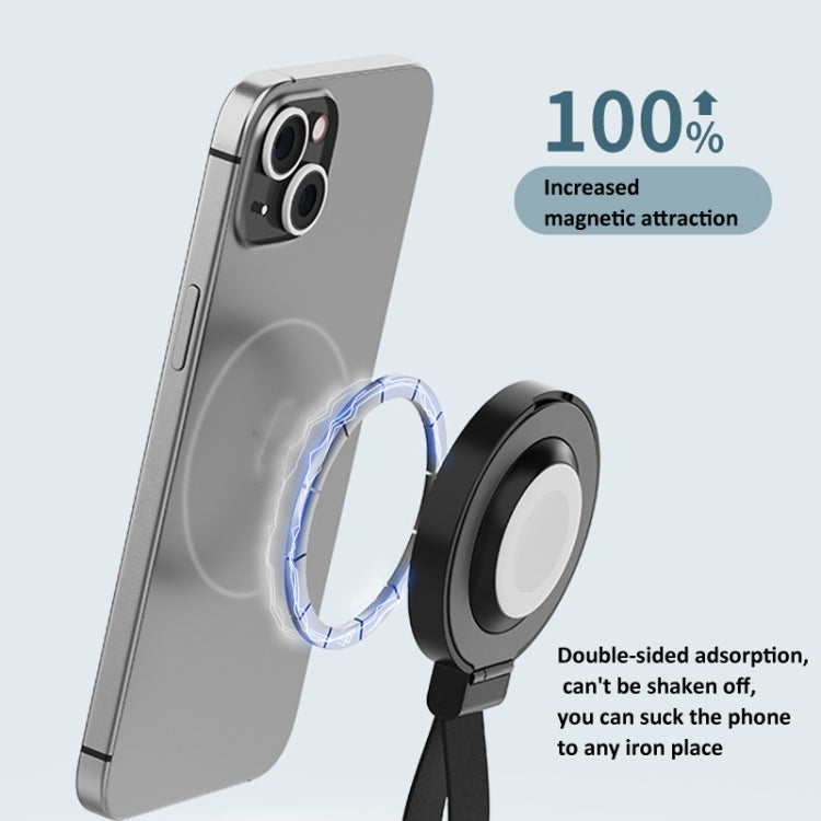 3 In 1 Magnetic Wireless Charger Mobile Phone Ring Holder(Black) - Wireless Charger by buy2fix | Online Shopping UK | buy2fix