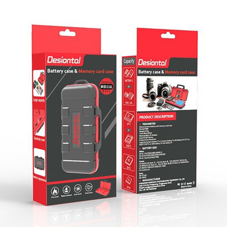 Desiontal LP-E6 Waterproof SD Card Holder Camera Battery Case(Black) -  by Desiontal | Online Shopping UK | buy2fix