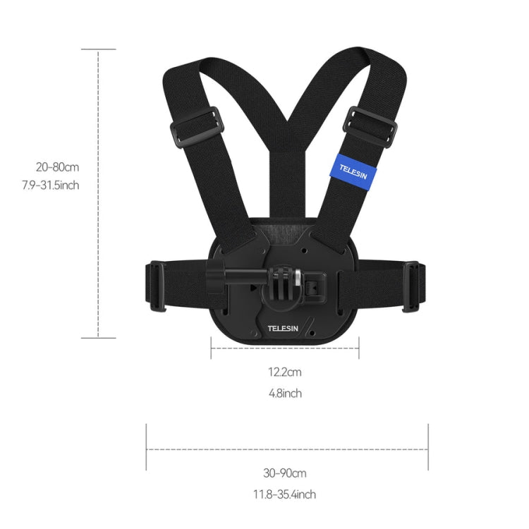 TELESIN S2-CGP-01 Quick-Release Vest Chest Strap Sports Camera Accessories - Chest Belt by TELESIN | Online Shopping UK | buy2fix