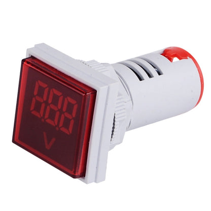 SINOTIMER ST17V AC Voltage Signal Indicator 22mm Square LED Digital Display Voltage Head AC 60-500V(01 Red) - Current & Voltage Tester by SINOTIMER | Online Shopping UK | buy2fix