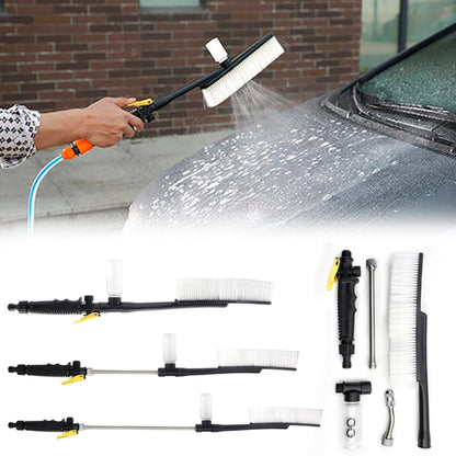 High Pressure Car Wash Nozzle Soft Bristle Long Handle Brush Foam Bottle Tool Set, Specification: Set 2 - Car washing supplies by buy2fix | Online Shopping UK | buy2fix