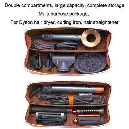 For Dyson Hair Dryer Curling Wand Portable Storage Bag, Color: Brown+Hair Dryer Rack - Dyson Accessories by buy2fix | Online Shopping UK | buy2fix