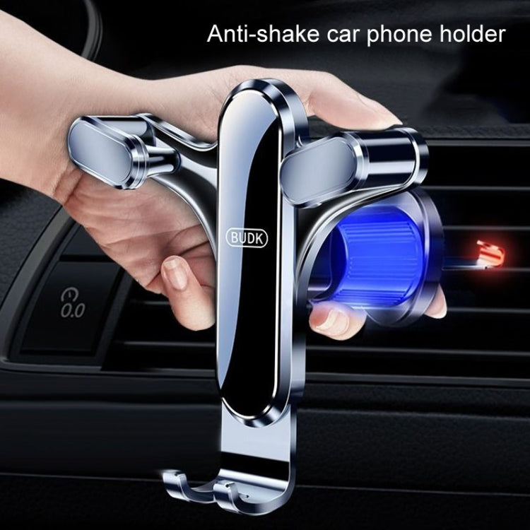 BUDK Triangle Gravity Sensor Car Phone Bracket Car Air Vent Navigation Holder, Model: Adhesive Model - Universal Car Holders by BUDK | Online Shopping UK | buy2fix