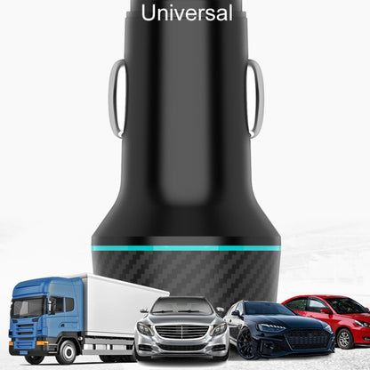 QIAKEY Dual Fast Charging Charger One To Two Cigarette Lighter, Size: TH229 96W(Black) - Car Charger by QIAKEY | Online Shopping UK | buy2fix