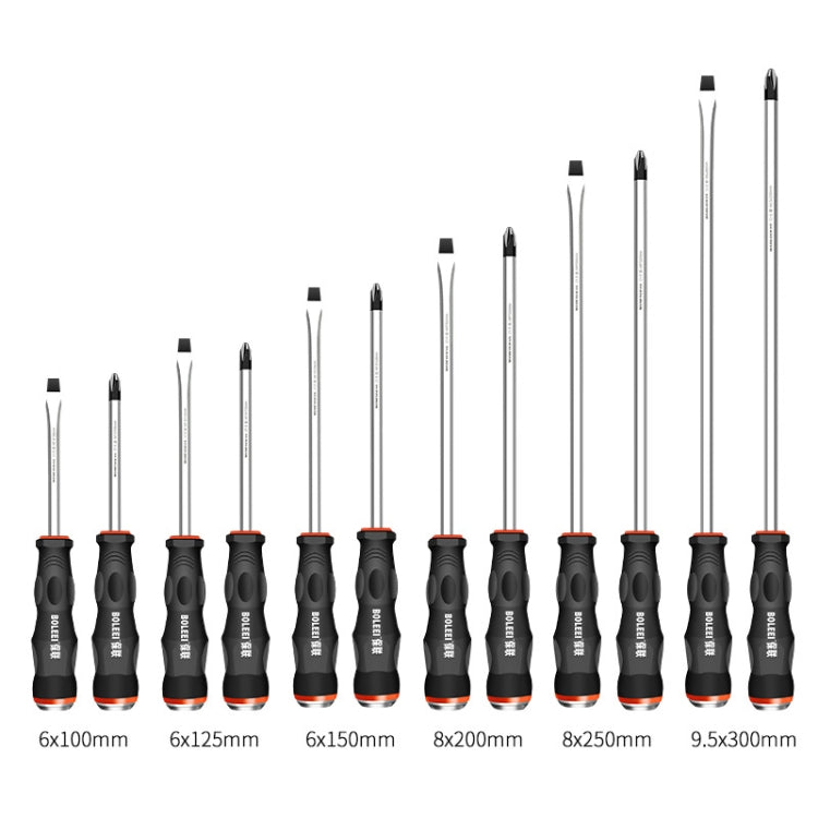 BOLEEI 8.0x200mm Straight Heart Piercing Knockable Screwdriver Convertible Tool - Screwdriver Tools by BOLEEI | Online Shopping UK | buy2fix