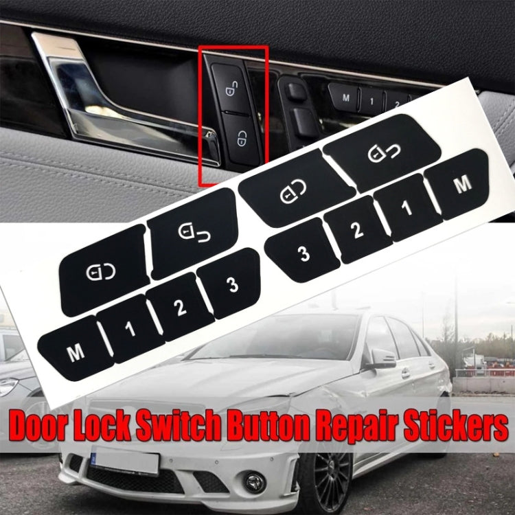 For Mercedes Benz W204/C300 2007-2014 Inner Door Switch Button Repair Sticker(Style 2) - Decorative Sticker by buy2fix | Online Shopping UK | buy2fix