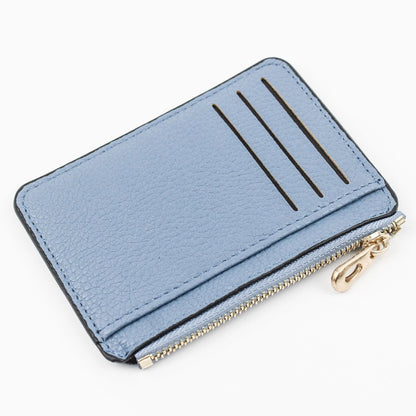 Multi-card Slot Zipper Card Holder Large Capacity Ultra-thin Coin Purse(Sky Blue) - Card & Passport Bags by Pieru | Online Shopping UK | buy2fix