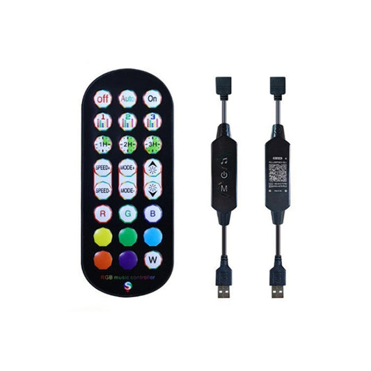 24-Key 2.4G Smart Colorful Running Water LED Light Strip Controller(Black) - LED Controller by buy2fix | Online Shopping UK | buy2fix
