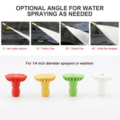 High-pressure Car Washer Nozzle Fan-shaped 1/4 Quick Plug Connector Water Rifle Parts, Specification: 0 Degree (2.0 Nozzle) - Car Washer & Accessories by buy2fix | Online Shopping UK | buy2fix