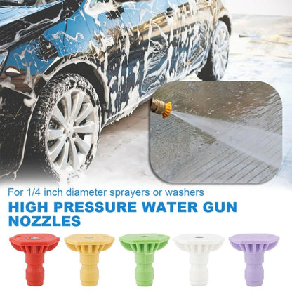 High-pressure Car Washer Nozzle Fan-shaped 1/4 Quick Plug Connector Water Rifle Parts, Specification: 25 Degree (1.4 Nozzle) - Car Washer & Accessories by buy2fix | Online Shopping UK | buy2fix
