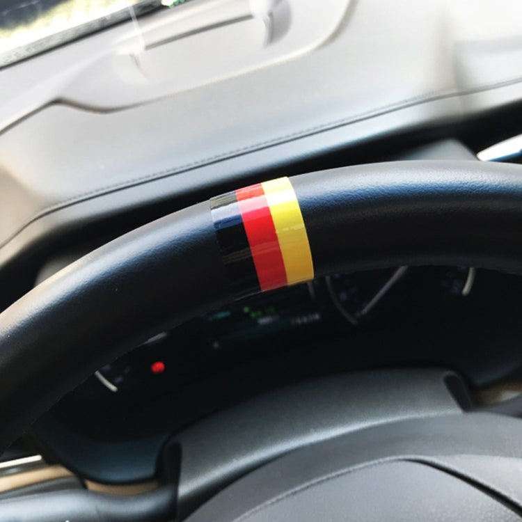 2pcs Steering Wheel Three-color Label Car Modification Film, Pattern: Italian Flag - Decorative Sticker by buy2fix | Online Shopping UK | buy2fix