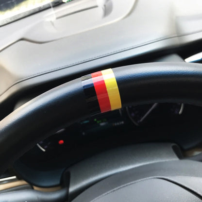 2pcs Steering Wheel Three-color Label Car Modification Film, Pattern: Russian Flag - Decorative Sticker by buy2fix | Online Shopping UK | buy2fix