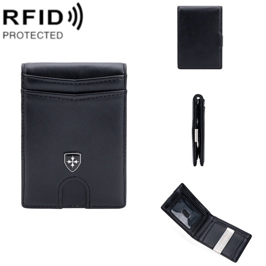 Baellerry RFID Anti-Theft Multi-Card Slot Contrasting Color Wallet Card Holder(Black) - Antimagnetic RFID Package by Baellerry | Online Shopping UK | buy2fix