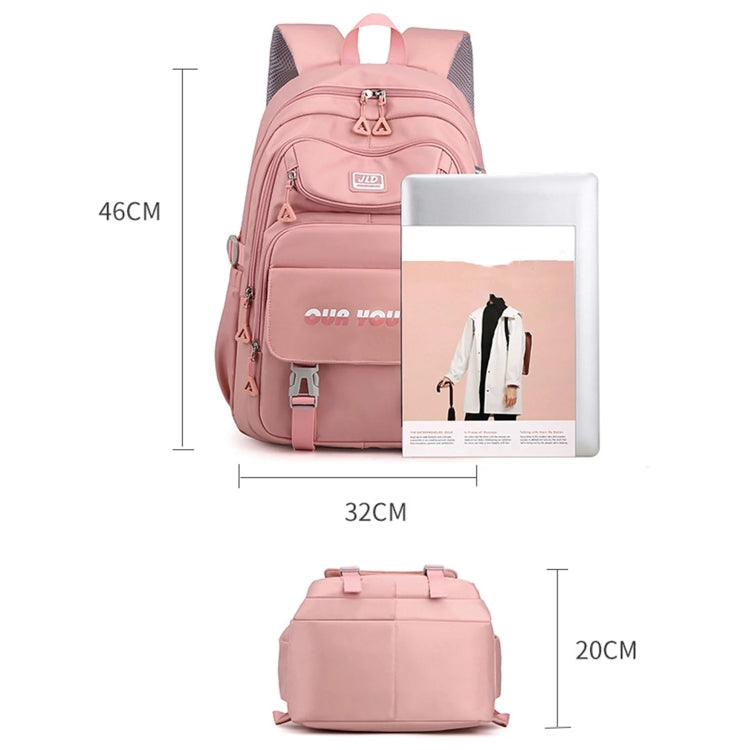 JLD  School Bag College Backpack Anti Theft Travel Bags for Teens Girls Students(Soft Pink) - Double-shoulder Bags by JLD | Online Shopping UK | buy2fix