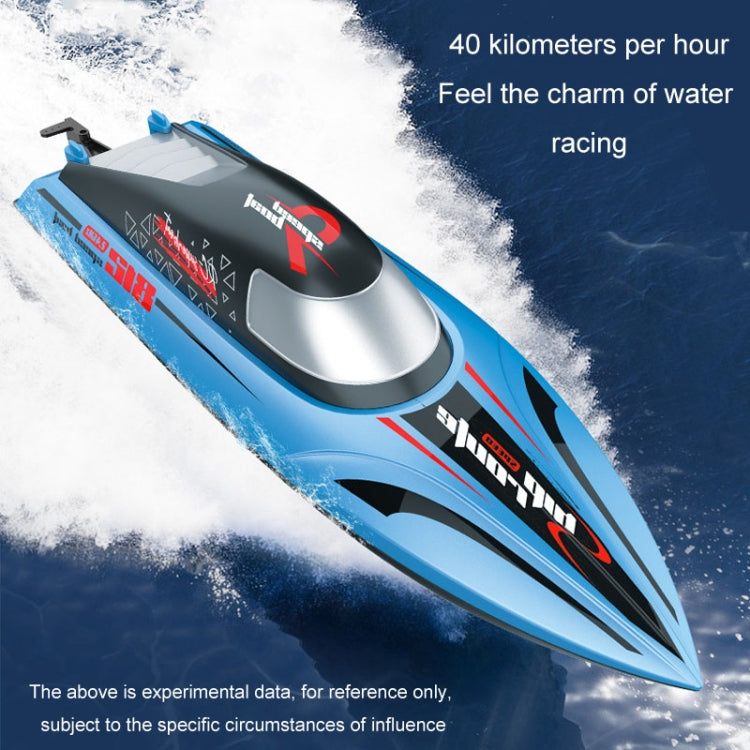 812 High-Speed RC Boat Large Horsepower Speedboat Long Endurance Waterproof Boys Water Toy Single Battery(Blue) - RC Boats by buy2fix | Online Shopping UK | buy2fix