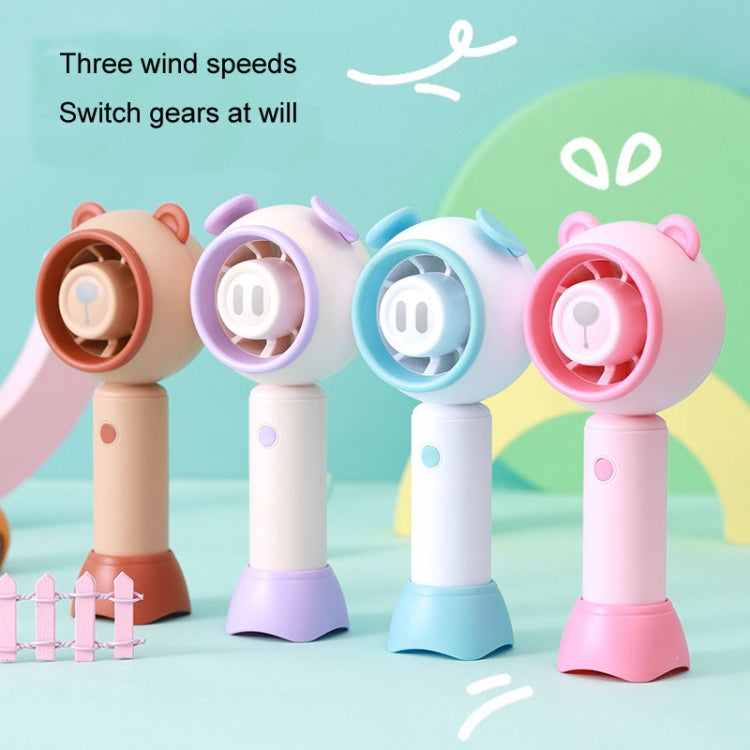 USB Handheld Fan Mini Portable Desktop Cute Cartoon Fan(Pink Pig) - Electric Fans by buy2fix | Online Shopping UK | buy2fix