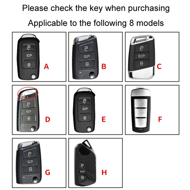 For Volkswagen Key Cover Multifunctional Keychain Anti-lost Number Plate, Style: E - Car Key Cases by buy2fix | Online Shopping UK | buy2fix