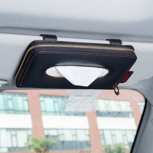 Car Sun Visor Skylight Hanging Tissue Box(H055 Black) - Stowing Tidying by buy2fix | Online Shopping UK | buy2fix