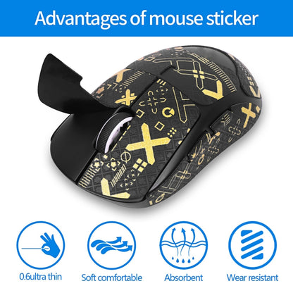 For Logitech GPW 2-Generation Mouse Anti-Slip Stickers Absorb Sweat Paste, Color: Black Gold Fully Surround - Silicone / Sticker by buy2fix | Online Shopping UK | buy2fix