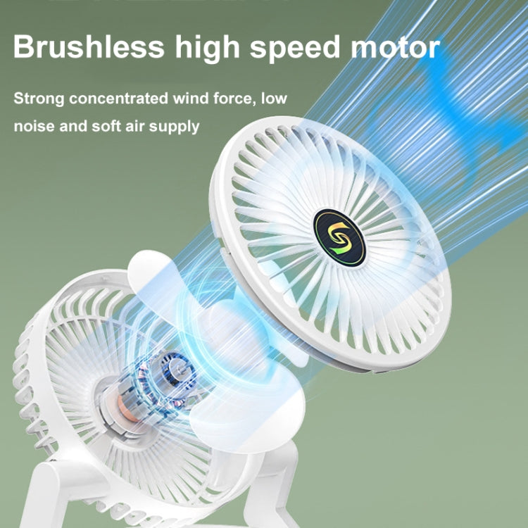 USB Charging Folding Desktop Spray Humidification Fan with Night Light(White) - Electric Fans by buy2fix | Online Shopping UK | buy2fix