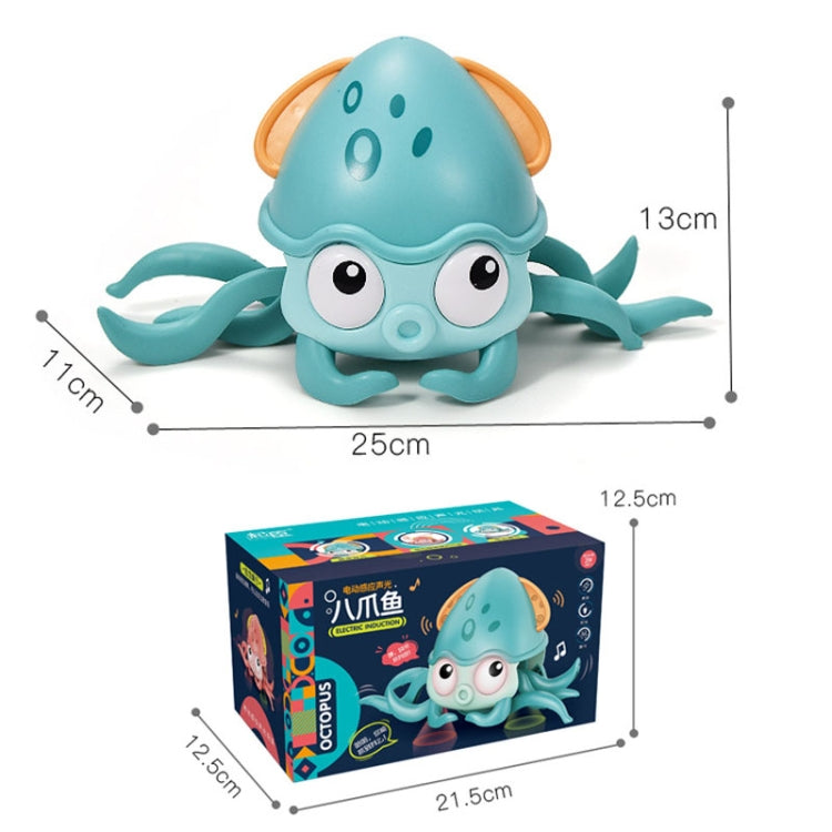 Children Electrical Sensor Octopus Toy Automatic Obstacle Avoidance Sound Light Crawling Quirky Toy(Pink) - Electronic Pets by buy2fix | Online Shopping UK | buy2fix