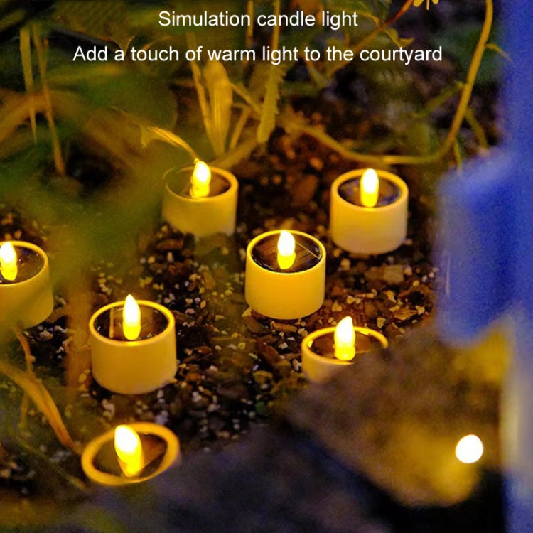 Solar Candle Lights Outdoor Waterproof Yard Light Garden Decoration Ambiance Lamp(Yellow Flash) - Solar Lights by buy2fix | Online Shopping UK | buy2fix