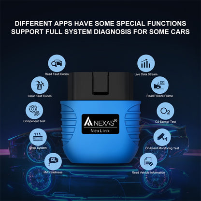 Nexas Bluetooth 5.0 OBD2 Diagnostic Scanner For IOS/Android - Code Readers & Scan Tools by NEXAS | Online Shopping UK | buy2fix