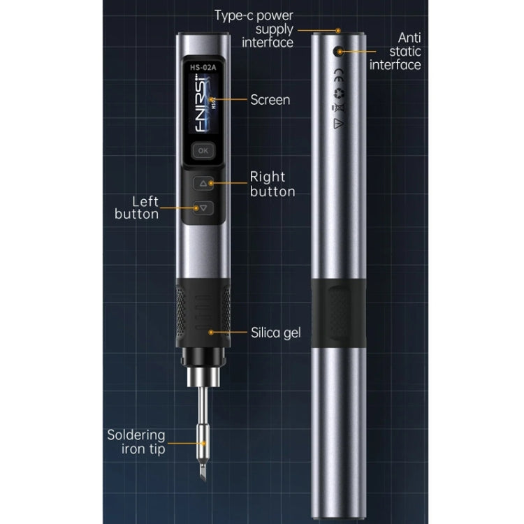 FNIRSI Portable Constant Temperature Soldering Iron Set, Model: HS-02B Upgrade K+C2C Line+100W US Plug+EU Adapter - Soldering Iron Set by FNIRSI | Online Shopping UK | buy2fix