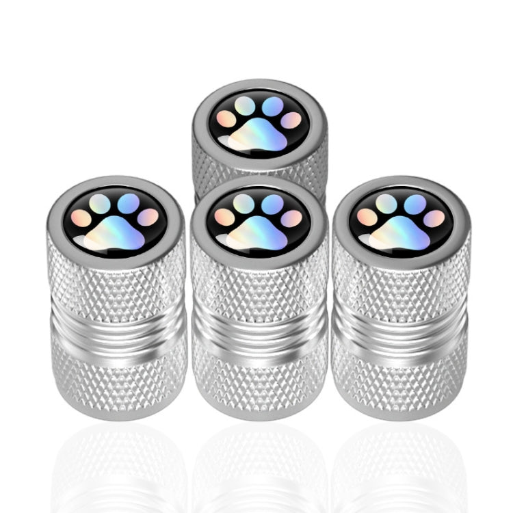 4pcs /Set Bear Claw Car Tire Modification Valve Protective Cap(Silver) - Tire Valve Caps by buy2fix | Online Shopping UK | buy2fix