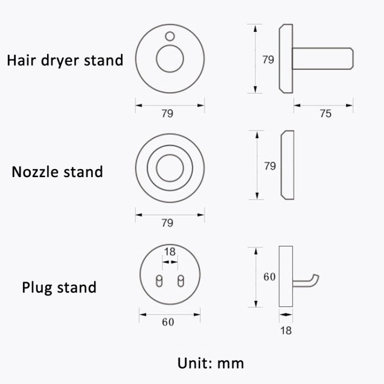 For Dyson Hair Dryer Plug Walnut Wall-mounted Storage Rack Wooden Shelf - For Dyson Accessories by buy2fix | Online Shopping UK | buy2fix