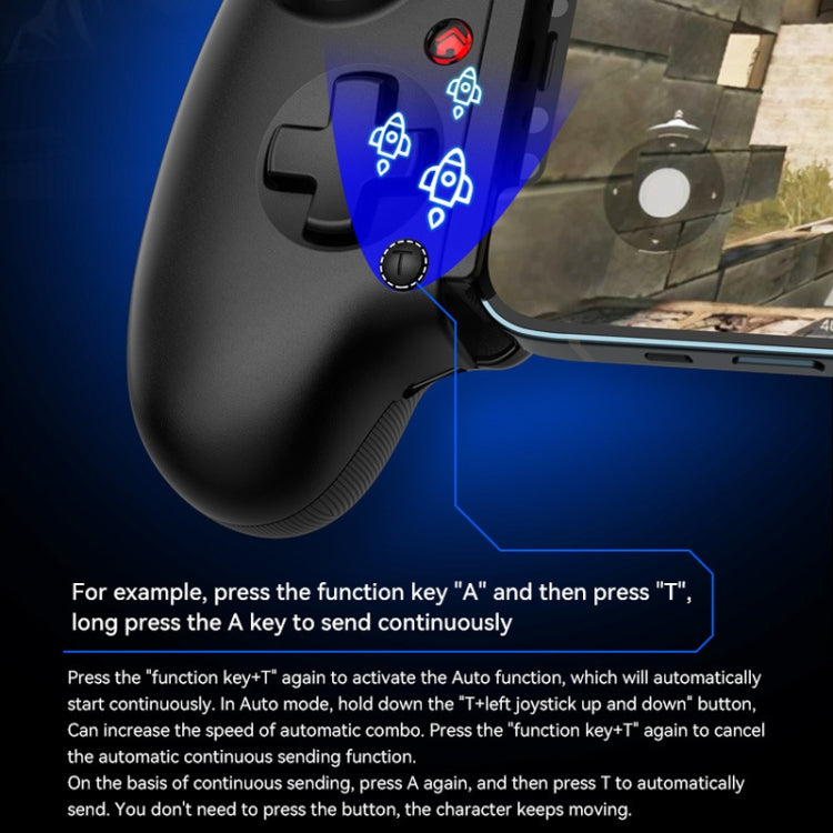 BSP-D10 Wireless Stretch Game Controller for Switch / Android / IOS / PC / PS3 / PS4(Black) - Controller Gamepad by buy2fix | Online Shopping UK | buy2fix