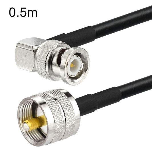 0.5m BNC Male Right Angle To UHF PL259 Male RG58 Coaxial Cable - Connectors by buy2fix | Online Shopping UK | buy2fix